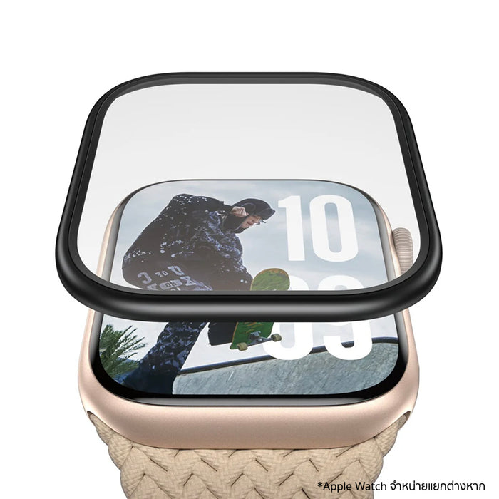 ฟิล์ม Apple Watch 11 46mm. PanzerGlass Metal Frame - Black