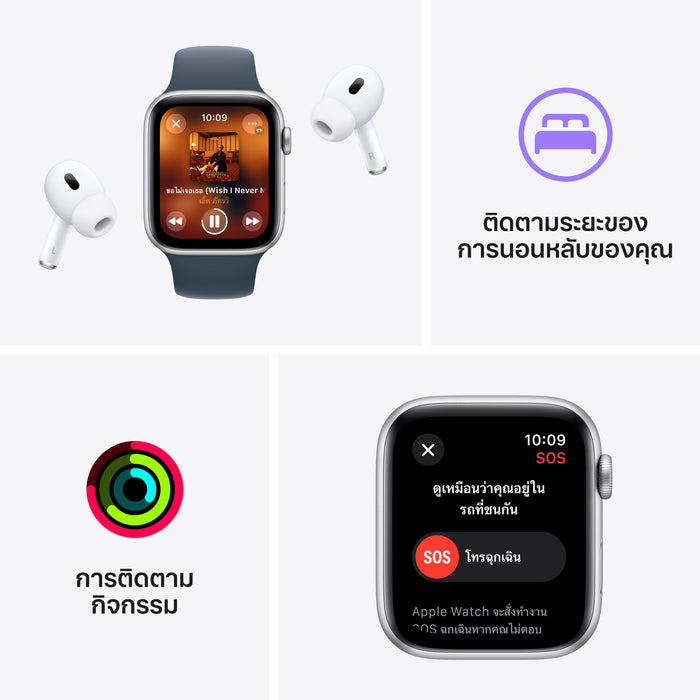 Apple Watch SE GPS 40mm Midnight Aluminum Case with Midnight Sport Loop