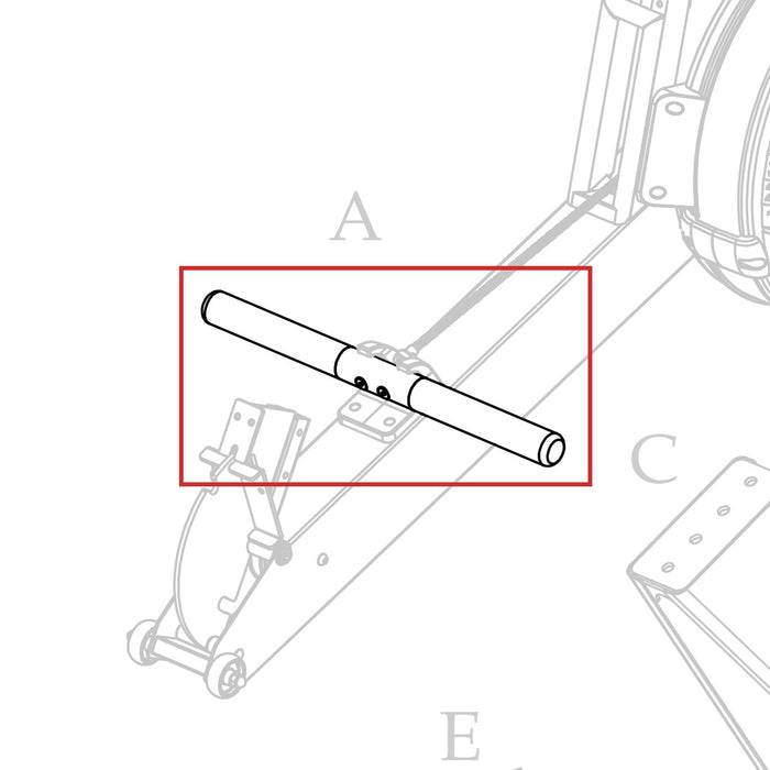AR-2-PT-A25Set: Handle (for Rowers with AR-2-PT-ChainSet or Serial Number XK-1858 or greater)