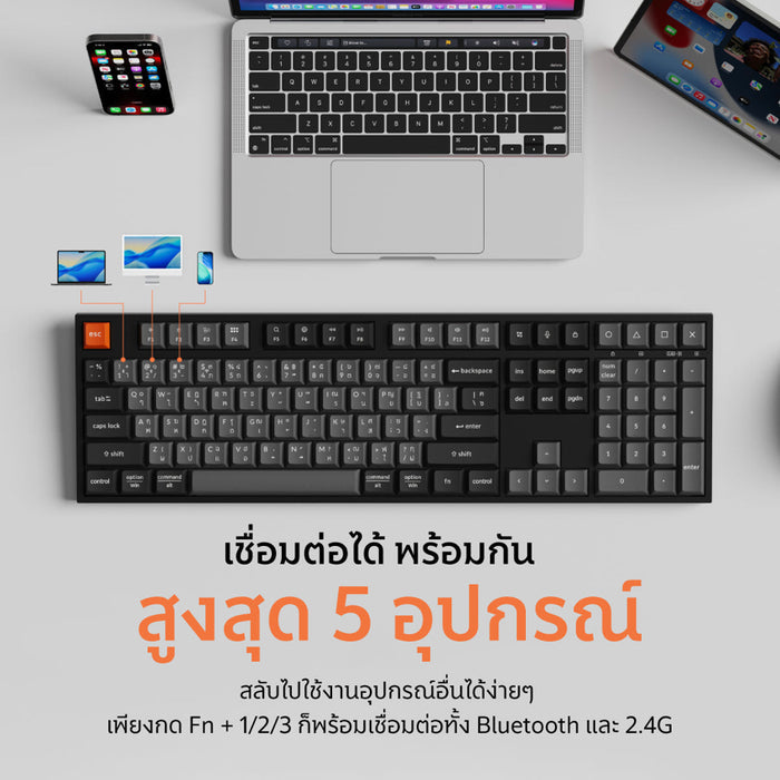 ชุดคอมโบ คีย์บอร์ดไร้สาย B36 และ เมาส์ไร้สาย BM25 - Classic Black