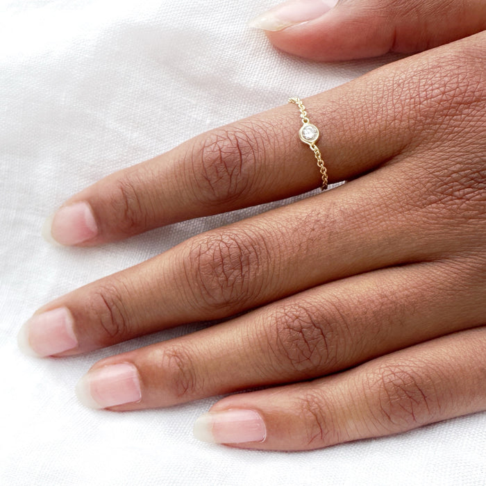 Bague - Brille - plaquée or