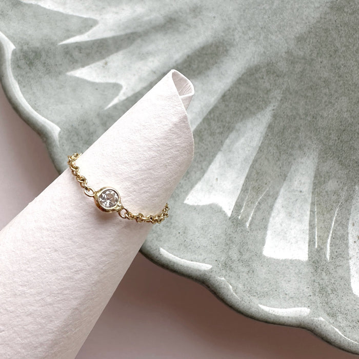 Bague - Brille - plaquée or