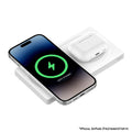 BELKIN แท่นชาร์จไร้สาย Boost Charge แบบ 2 in 1 รองรับ MagSafe สีขาว