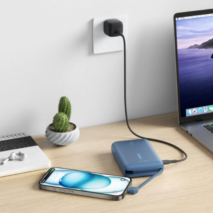 แบตเตอรี่สำรอง Belkin BOOST CHARGE ความจุ 10000mAh พร้อมสาย USB-C  - Blue