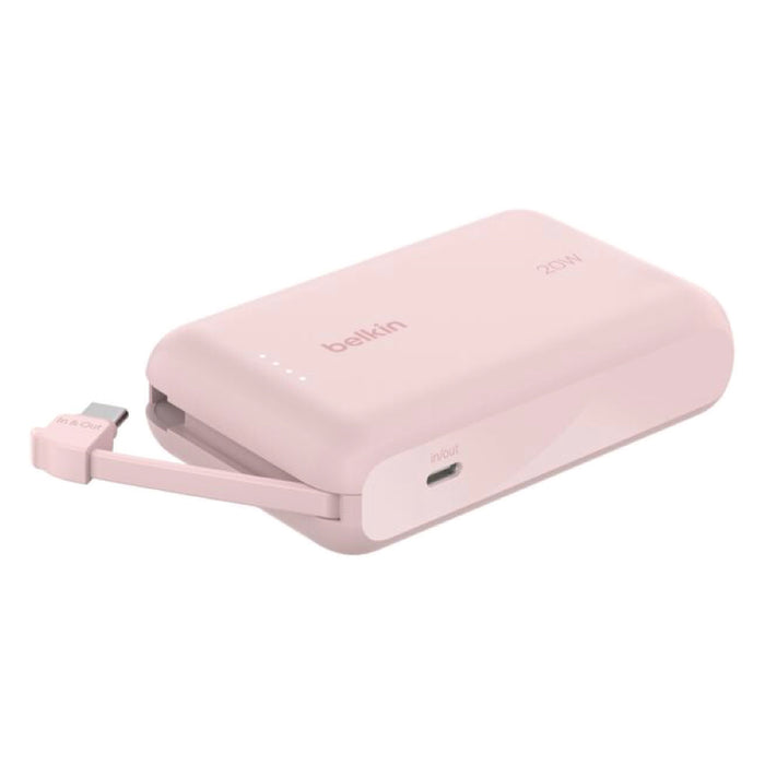 แบตเตอรี่สำรอง Belkin BOOST CHARGE ความจุ 10000mAh พร้อมสาย USB-C  - Pink