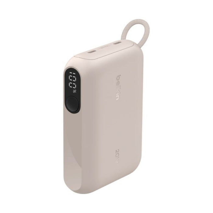 แบตเตอรี่สำรองพกพา Boost Charge 10000 mAh with Display - Sand นํ้าหนักเบา แบรนด์ BELKIN