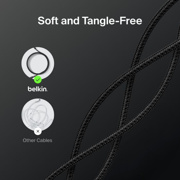 สายชาร์จทนทาน Belkin 240W สีดำ