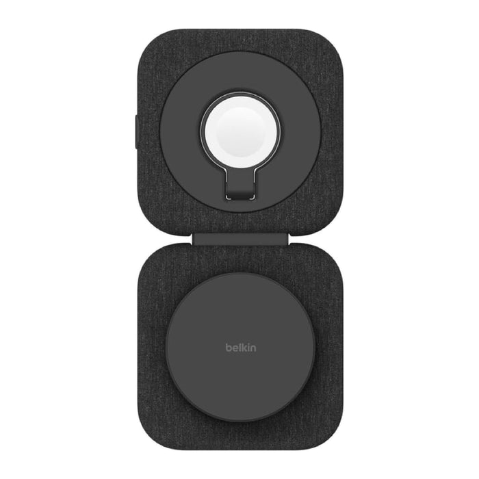 แท่นชาร์จไร้สาย Belkin BoostCharge Pro 2 in 1 สี Black ดีไซน์ทันสมัย วัสดุผ้าคุณภาพสูง แบรนด์ BELKIN