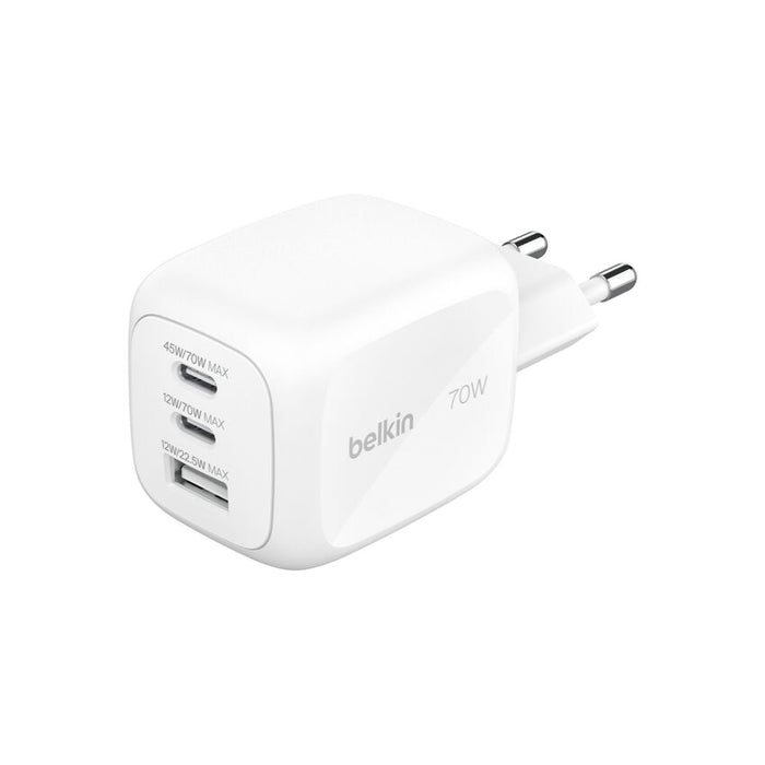 ชาร์จเร็วสะใจกับ Belkin 70W GaN Charger ขนาดพกพา ชาร์จพร้อมกัน 3 อุปกรณ์ทั้ง iPhone, MacBook และแอนดรอยด์ ปลอดภัยไม่ร้อน