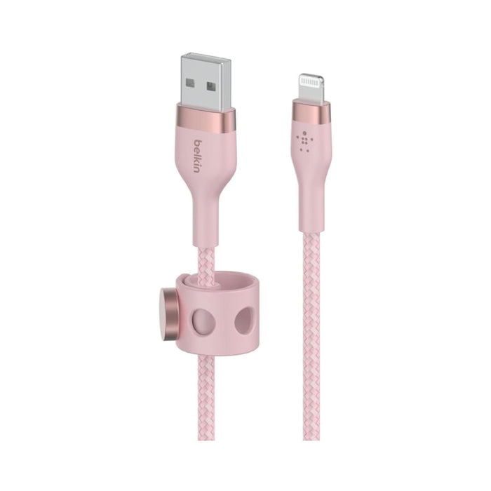 สายชาร์จ Belkin BoostCharge Pro Flex Lightning to USB ความยาว 1 เมตร - Pink