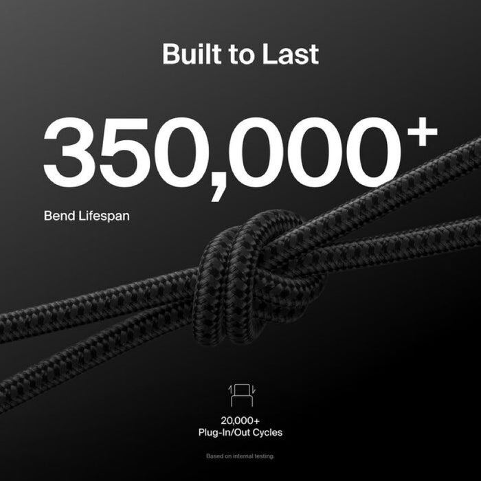 สายชาร์จ Belkin BoostCharge Pro USB-A to USB-C 15W ยาว 3 เมตร - Black