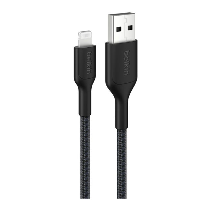 สายชาร์จ Braided USB-A to Lightning ความยาว 1 เมตร สี Black แบรนด์ BELKIN