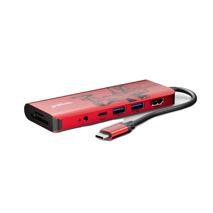 BELKIN Hub USB-C แบบ 7 in 1 Pass 100W สีแดง - ลาย Spider Man