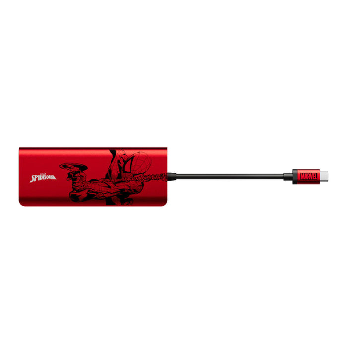 BELKIN Hub USB-C แบบ 7 in 1 Pass 100W สีแดง - ลาย Spider Man