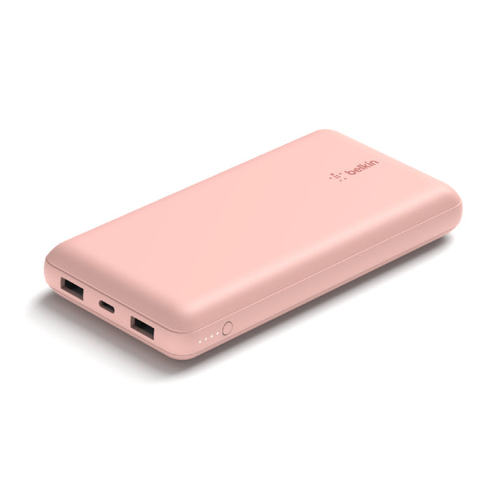 แบตเตอรี่สำรองพกพา Belkin Pocket Power 20,000 mAh สี Rose Gold