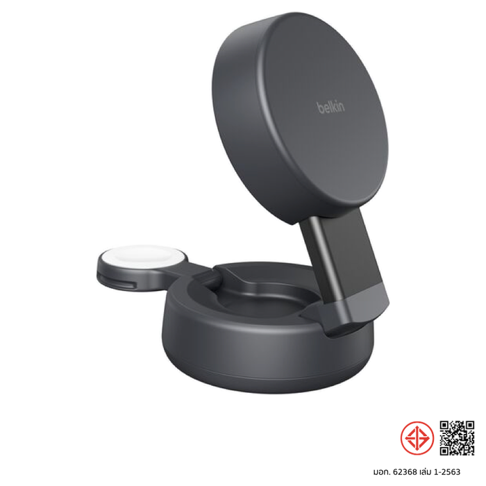 แท่นชาร์จไร้สาย Belkin UltraCharge Pro 2 in 1 - Black มีมอก. แบรนด์ BELKIN