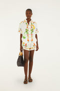 FARM Rio model wearing the Biricutico Scarf Off-White Short