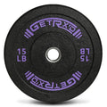 Black Crumb Rubber Bumper Plate: 15 LBS