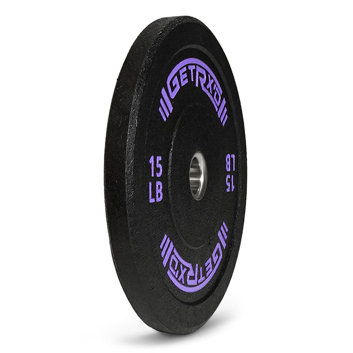 Black Crumb Rubber Bumper Plate: 15 LBS