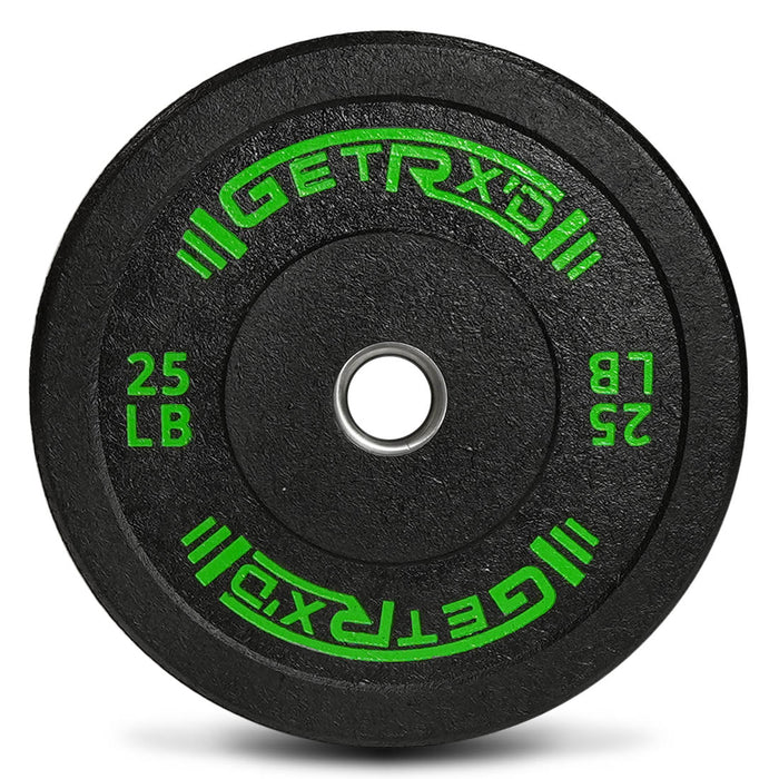 Black Crumb Rubber Bumper Plate: 25 LBS