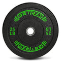 Black Crumb Rubber Bumper Plate: 25 LBS