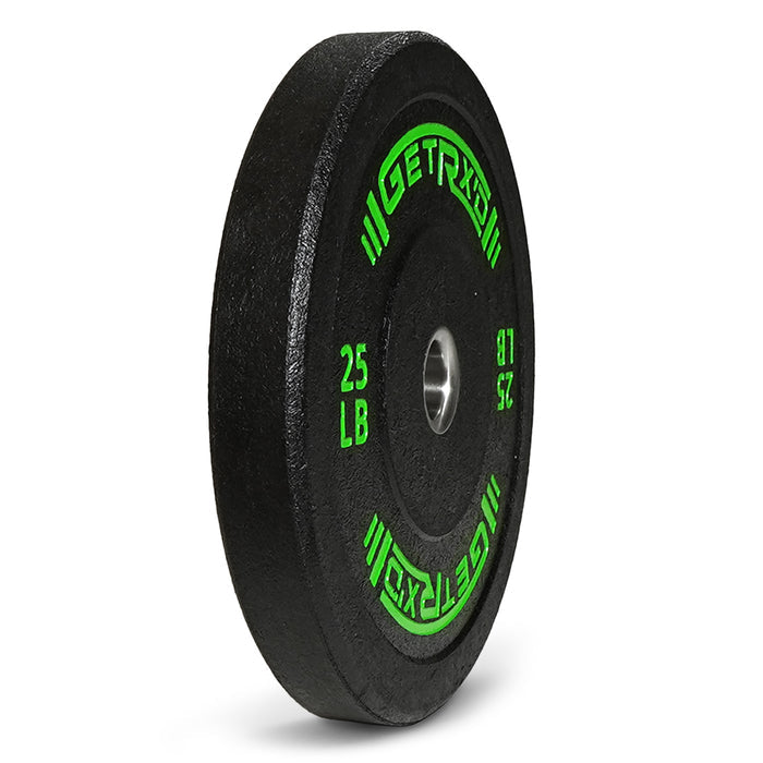 Black Crumb Rubber Bumper Plate: 25 LBS