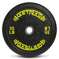 Black Crumb Rubber Bumper Plate: 35 LBS