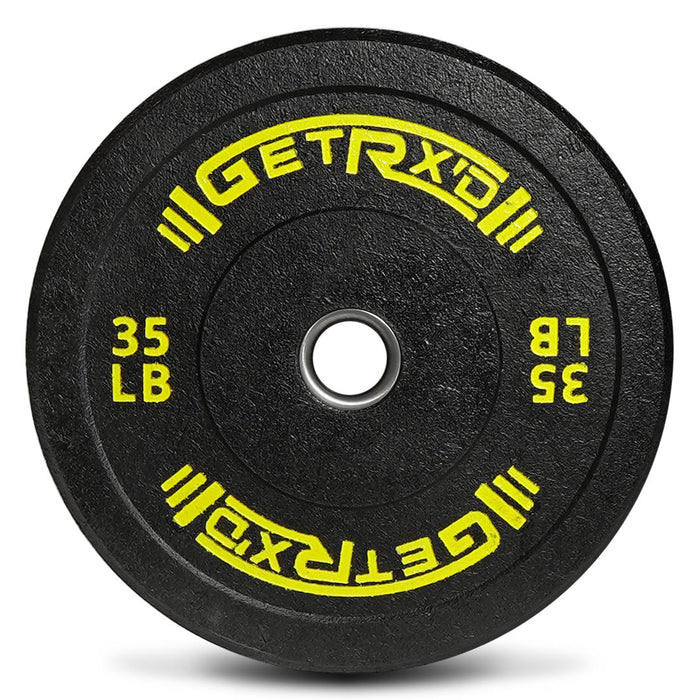 Black Crumb Rubber Bumper Plate: 35 LBS