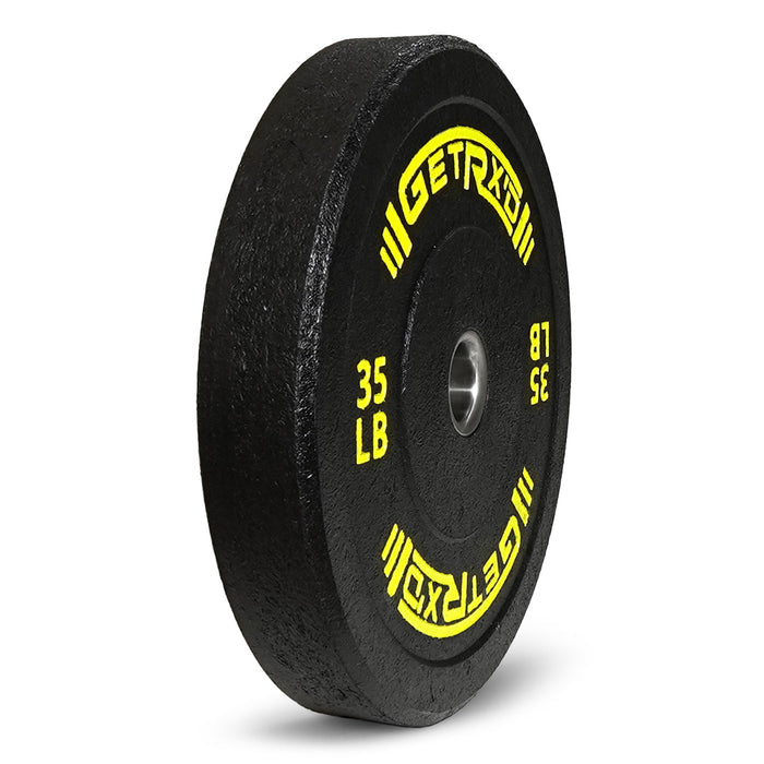 Black Crumb Rubber Bumper Plate: 35 LBS