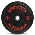 Black Crumb Rubber Bumper Plate: 55 LBS