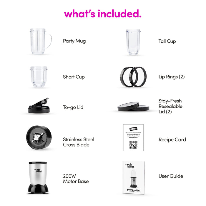 Blender, Small, Silver, 11 Piece Set