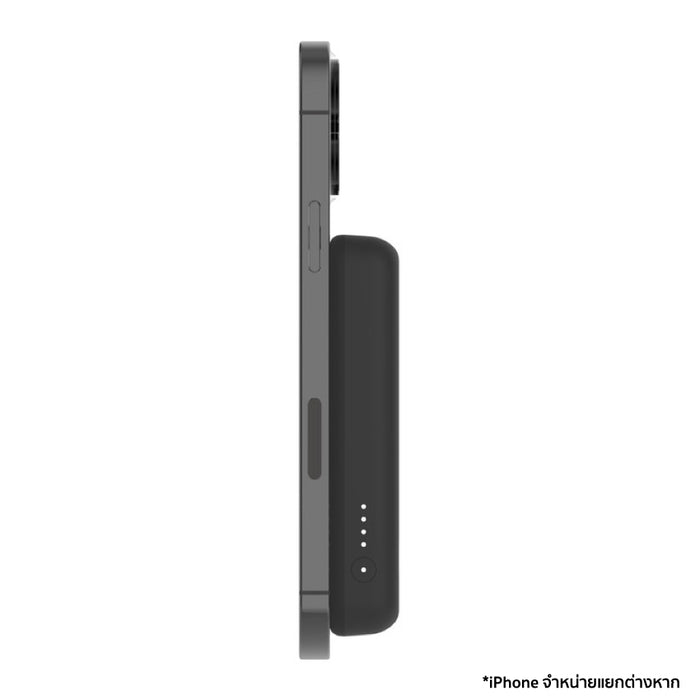 แบตเตอรี่สำรองไร้สาย Boost Charge 7.5 วัตต์ พร้อมขาตั้ง สี Black