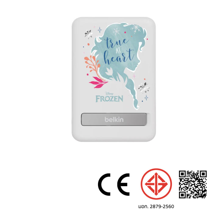 แบตเตอรี่สำรองไร้สาย Boost Charge 7.5 วัตต์ พร้อมขาตั้ง ลาย Elsa