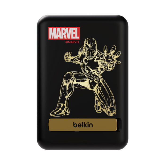 แบตเตอรี่สำรองไร้สาย Boost Charge 7.5 วัตต์ พร้อมขาตั้ง ลาย Ironman