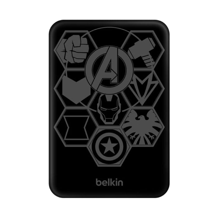 แบตเตอรี่สำรองไร้สาย Boost Charge 7.5 วัตต์ พร้อมขาตั้ง ลาย Ironman