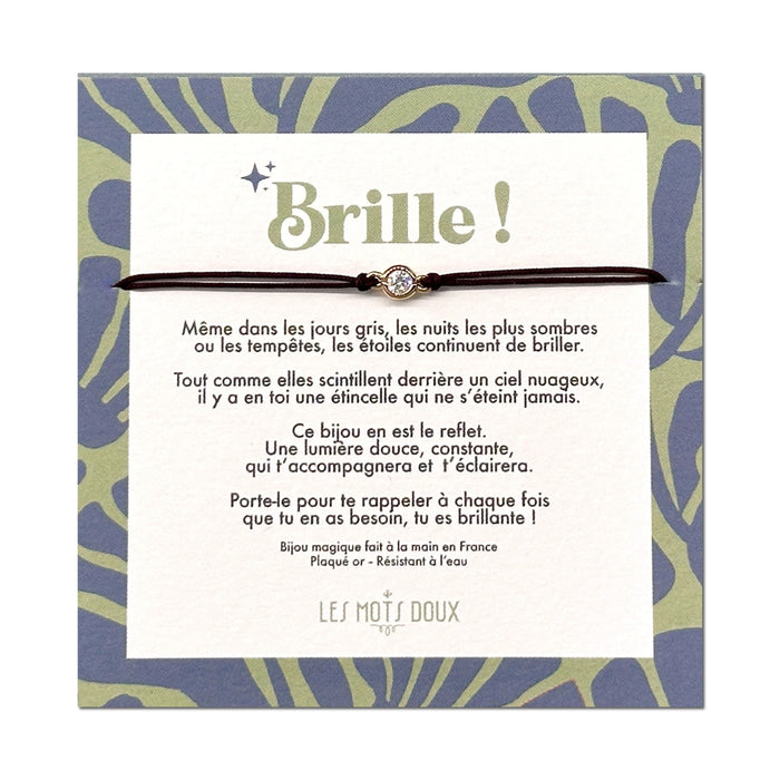 Bracelet - Brille - cordon noir