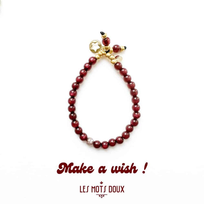 Bracelet - Make a wish - bordeaux