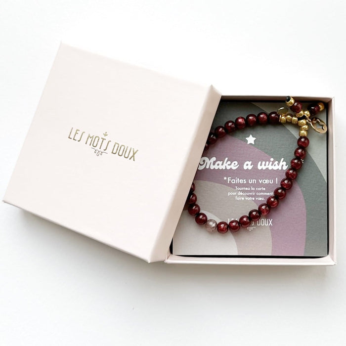 Bracelet - Make a wish - bordeaux
