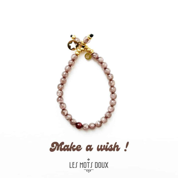 Bracelet - Make a wish - vieux rose