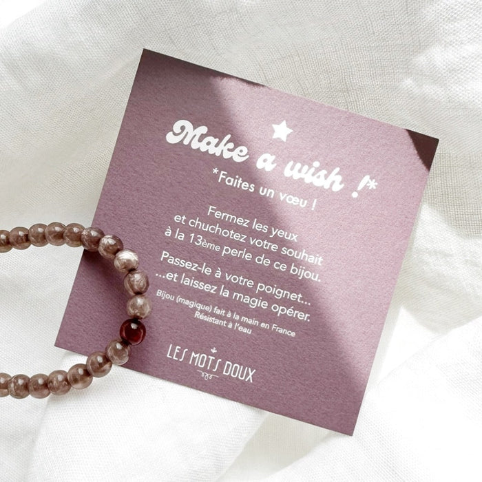 Bracelet - Make a wish - vieux rose