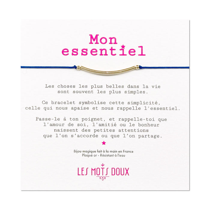 Bracelet - Mon essentiel - cordon Cobalt