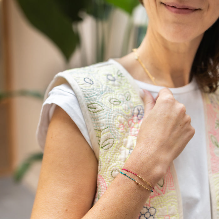 Bracelet - Mon essentiel - cordon Émeraude