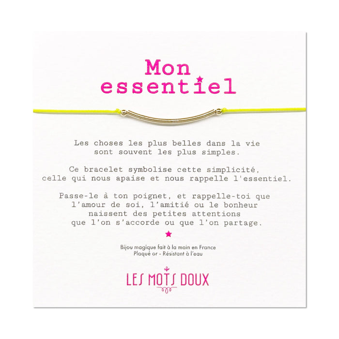 Bracelet - Mon essentiel - cordon Lime