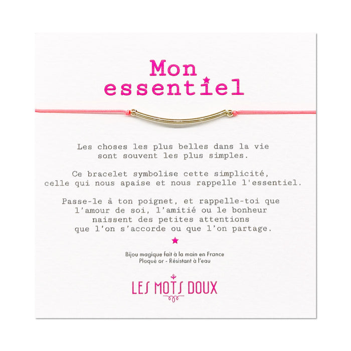 Bracelet - Mon essentiel - cordon Orange fluo