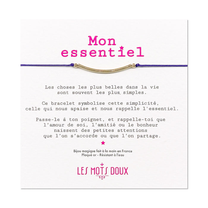Bracelet - Mon essentiel - cordon Violet