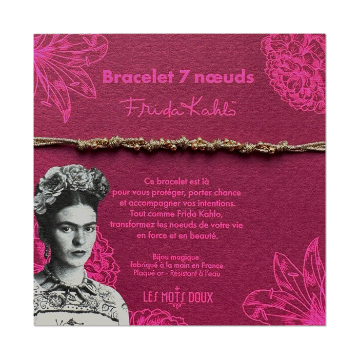 Bracelet 7 noeuds Frida Kahlo doré