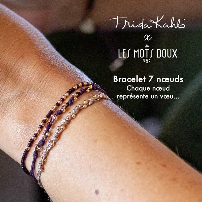 Bracelet 7 noeuds Frida Kahlo doré