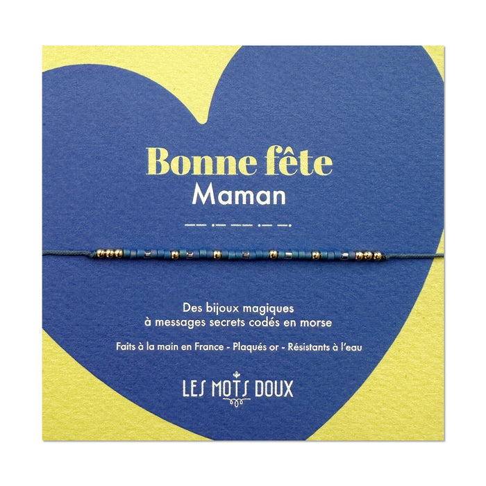 Bracelet Code Morse  -  Bonne fête - Maman
