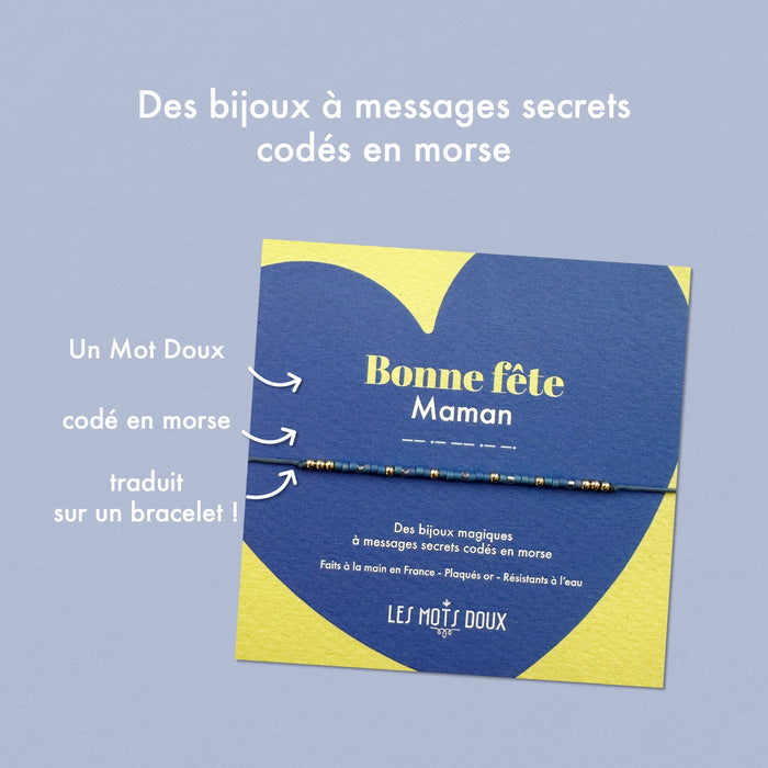 Bracelet Code Morse  -  Bonne fête - Maman