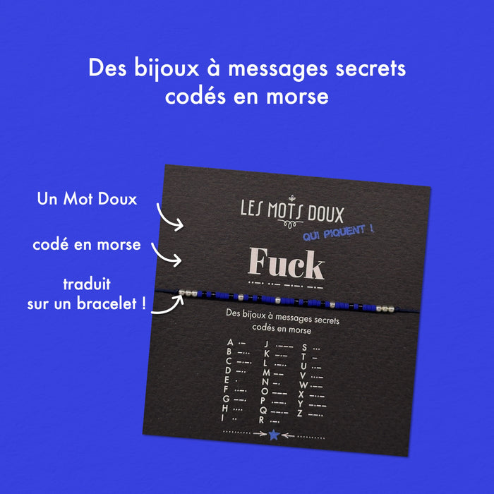Bracelet code morse - Fuck
